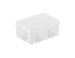 Puszka n/t hermetyczna 120x80x50 6 dławików IP65 biała S-BOX 206B