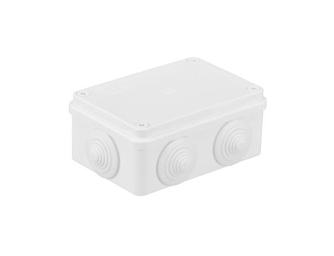 Puszka n/t hermetyczna 120x80x50 6 dławików IP65 biała S-BOX 206B