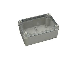Puszka n/t hermetyczna 120x80x50 bez dławików IP65 pokrywa przezroczysta S-BOX 216-P