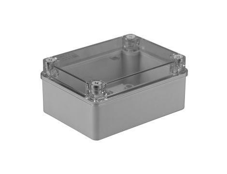 Puszka n/t hermetyczna 150x110x70 bez dławików IP65 pokrywa przezroczysta S-BOX 316-P