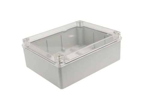 Puszka n/t hermetyczna 240x190x190 bez dławików IP65 pokrywa przezroczysta S-BOX 516-P