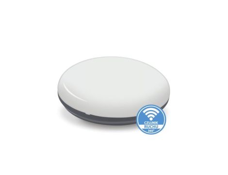 Plafon SUN n/t 13W AC 230V 50Hz 4000K (neutr.) 120 st. IP54 z czujnikiem ruchu 1370lm PL-SUN/LED/13W/CR grafit