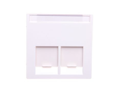 Merten System M Płytka centralna podwójna gniazda komputerowego RJ45 biała MTN469925
