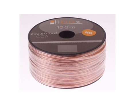 Przewód głośnikowy CCA 2x0,50 ECa LB0005 LIBOX /100m/