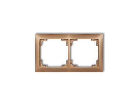 DECO Ramka uniwersalna podwójna z tworzywa DECO Soft złoty metalik 8DRSO-2