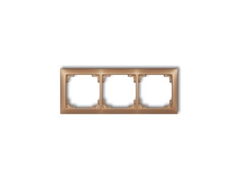 DECO Ramka uniwersalna potrójna z tworzywa DECO Soft złoty metalik 8DRSO-3