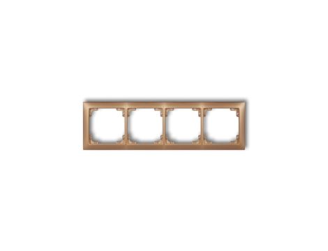 DECO Ramka uniwersalna poczwórna z tworzywa DECO Soft złoty metalik 8DRSO-4