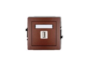 DECO gniazdo pojedyncze USB-AA 3.0 brązowy metalik 9DGUSB-5