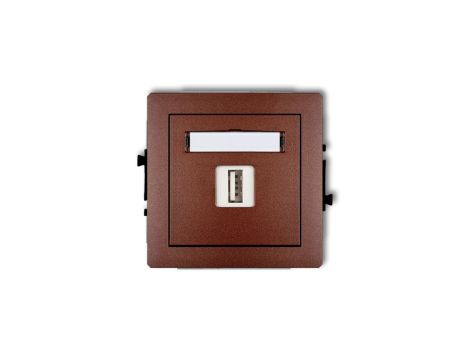 DECO gniazdo pojedyncze USB-AA 3.0 brązowy metalik 9DGUSB-5