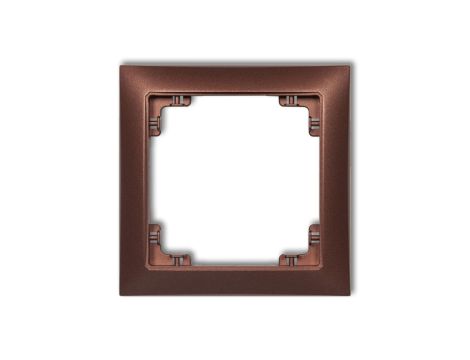 DECO Ramka uniwersalna pojedyncza z tworzywa DECO Soft brązowy metalik 9DRSO-1