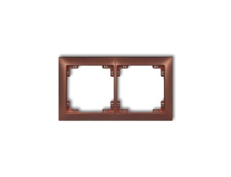 DECO Ramka uniwersalna podwójna z tworzywa DECO Soft brązowy metalik 9DRSO-2