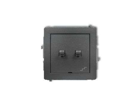 DECO Łącznik podwójny schodowy w stylu amerykańskim grafitowy 11DWPUS-33