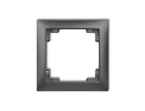 DECO Ramka uniwersalna pojedyncza z tworzywa DECO Soft grafitowy 11DRSO-1