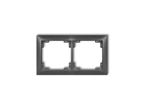 DECO Ramka uniwersalna podwójna z tworzywa DECO Soft grafitowy 11DRSO-2