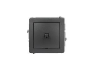 DECO Łącznik jednobiegunowy w stylu amerykańskim czarny mat 12DWPUS-1