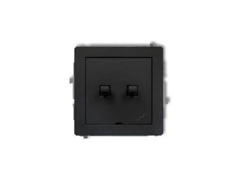 DECO Łącznik podwójny schodowy w stylu amerykańskim czarny mat 12DWPUS-33