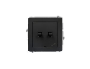 DECO Łącznik jednobiegunowy ze schodowym (osobne zasilanie) w stylu amerykańskim czarny mat 12DWPUS-10.2