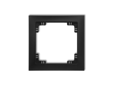 DECO Ramka uniwersalna pojedyncza z tworzywa DECO Soft czarny mat 12DRSO-1