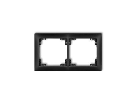 DECO Ramka uniwersalna podwójna z tworzywa DECO Soft czarny mat 12DRSO-2