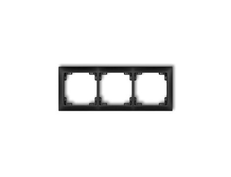 DECO Ramka uniwersalna potrójna z tworzywa DECO Soft czarny mat 12DRSO-3