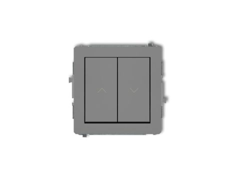 DECO Przycisk żaluzjowy szary mat 27DWP-8