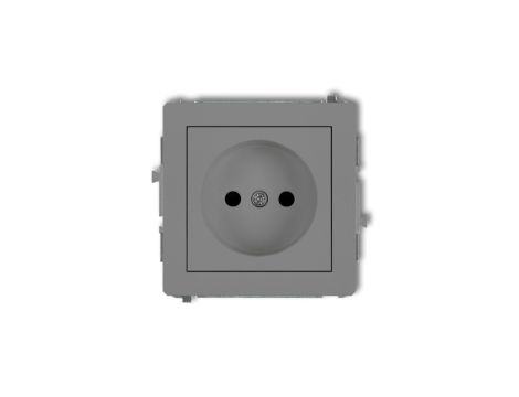 DECO Gniazdo pojedyncze b/u szary mat 27DGP-1p