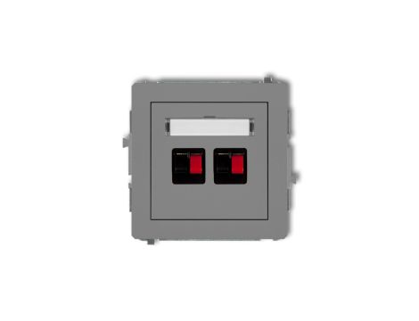 DECO Gniazdo głośnikowe podwójny szary mat 27DGG-2