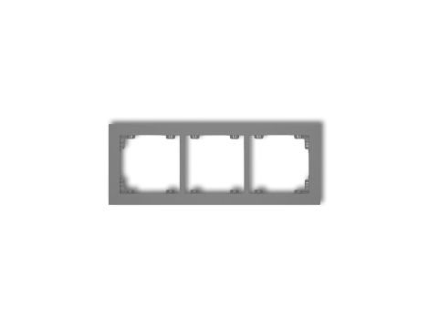 DECO Ramka uniwersalna potrójna z tworzywa szary mat 27DR-3