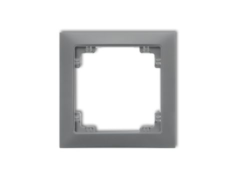 DECO Ramka uniwersalna pojedyncza z tworzywa DECO Soft szary mat 27DRSO-1