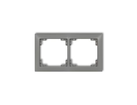 DECO Ramka uniwersalna podwójna z tworzywa DECO Soft szary mat 27DRSO-2