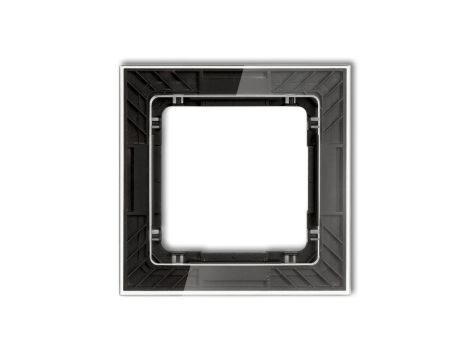 DECO Ramka uniwersalna pojedyncza transparentna DECO Art - efekt szkła (ramka: transparentna spód: czarny) transparentny 52-12-
