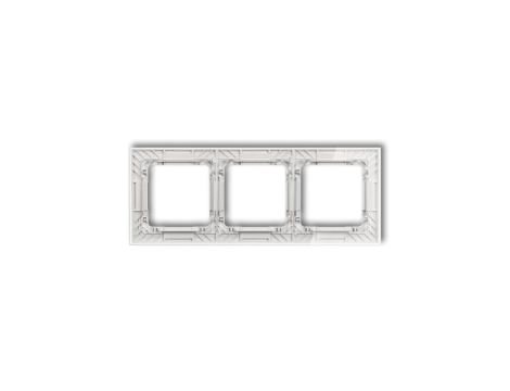 DECO Ramka uniwersalna potrójna transparentna DECO Art - efekt szkła (ramka: transparentna spód: biały) transparentny 52-0-DRS-