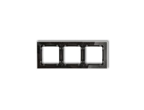 DECO Ramka uniwersalna potrójna transparentna DECO Art - efekt szkła (ramka: transparentna spód: czarny) transparentny 52-12-DR