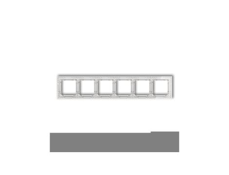 DECO Ramka uniwersalna sześciokrotna transparentna DECO Art - efekt szkła (ramka: transparentna spód: biały) transparentny 52-0