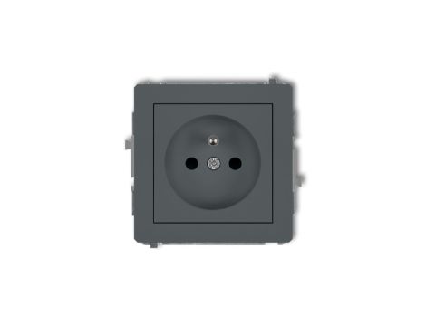 DECO Gniazdo pojedyncze z/u 2P+Z grafitowy mat 28DGP-1zp