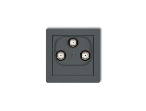 DECO Gniazdo multimedialne 3F DATA (UPC) grafitowy mat 28DGMU