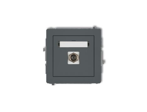 DECO Gniazdo antenowe pojedyncze typu F (SAT) pozłacany grafitowy mat 28DGF-1.1