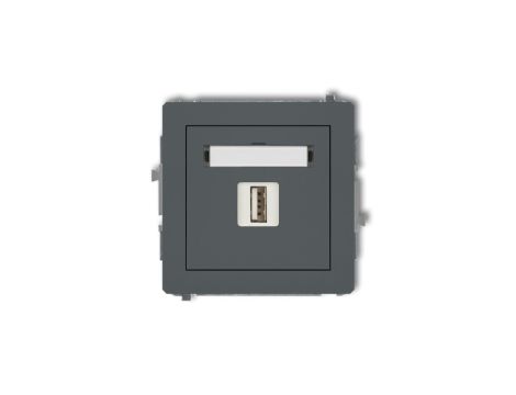 DECO Gniazdo pojedyncze USB-AA 2.0 grafitowy mat 28DGUSB-1