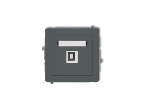 DECO Gniazdo pojedyncze USB-AB 2.0 grafitowy mat 28DGUSB-3