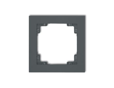 DECO Ramka uniwersalna pojedyncza z tworzywa grafitowy mat 28DR-1