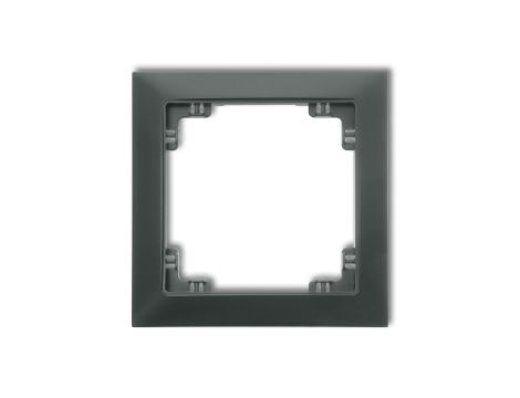 DECO Ramka uniwersalna pojedyncza z tworzywa DECO Soft grafitowy mat 28DRSO-1
