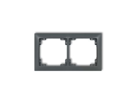 DECO Ramka uniwersalna podwójna z tworzywa DECO Soft grafitowy mat 28DRSO-2