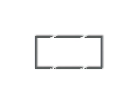 Ramka wypełniająca podwójna serii DECO grafitowy mat 28DRW-2