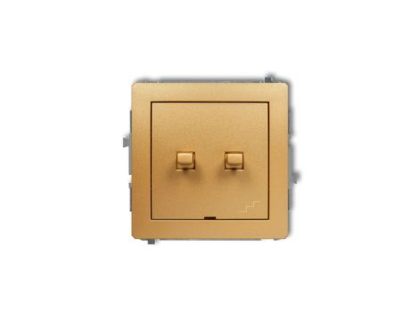 DECO Łącznik jednobiegunowy ze schodowym (osobne zasilanie) w stylu amerykańskim złoty 29DWPUS-10.2