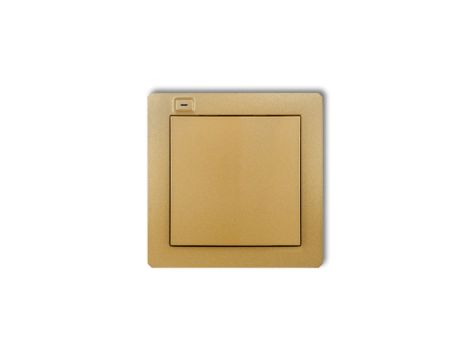 DECO Nadajnik 1-klawiszowy 2-kanałowy z czujnikiem temperatury do systemu Exta Life złoty 29DEL-1