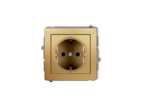 DECO Gniazdo pojedyncze z/u SCHUKO złoty 29DGP-1sp