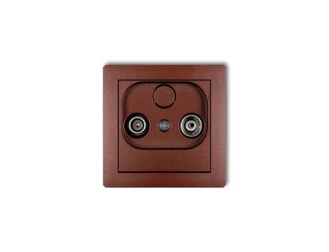 DECO Gniazdo antenowe RTV końcowe w szeregu gniazd przelotowych 6dB złoty 29DG6K