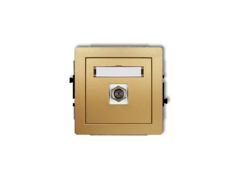 DECO Gniazdo antenowe pojedyncze typu F (SAT) pozłacany złoty 29DGF-1.1