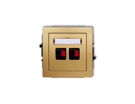 DECO Gniazdo głośnikowe podwójny złoty 29DGG-2