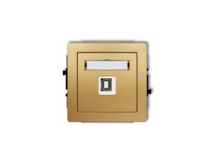 DECO Gniazdo pojedyncze USB-AB 2.0 złoty 29DGUSB-3